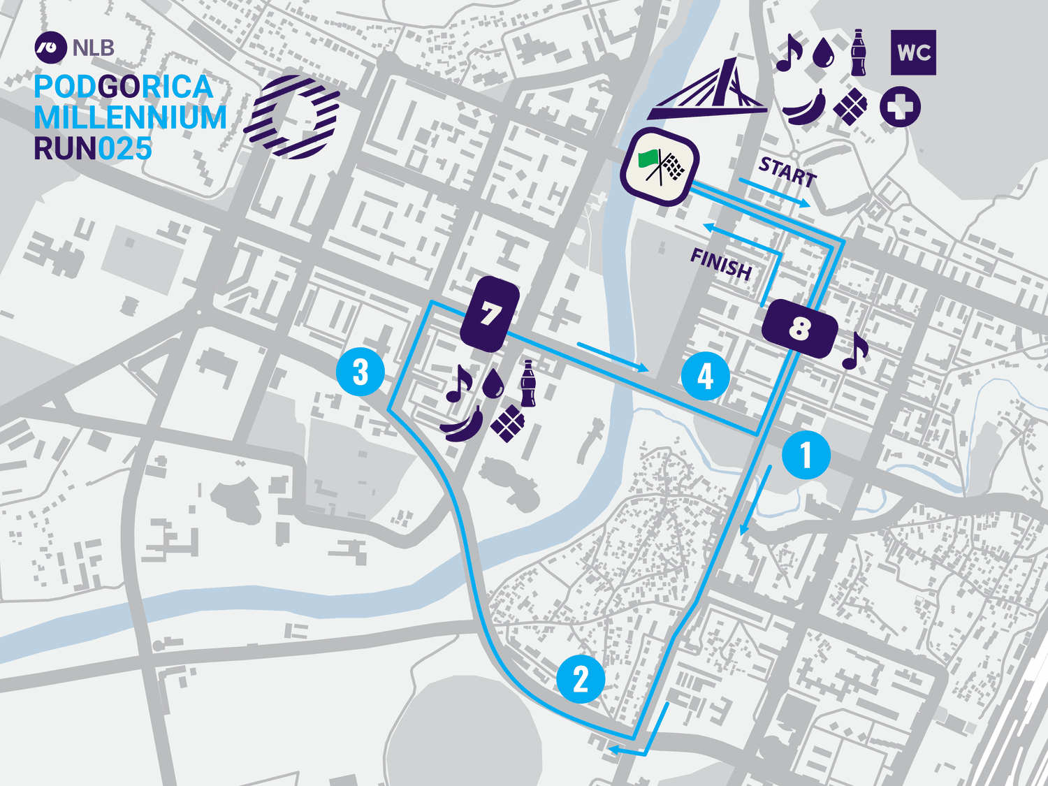 5 km course map